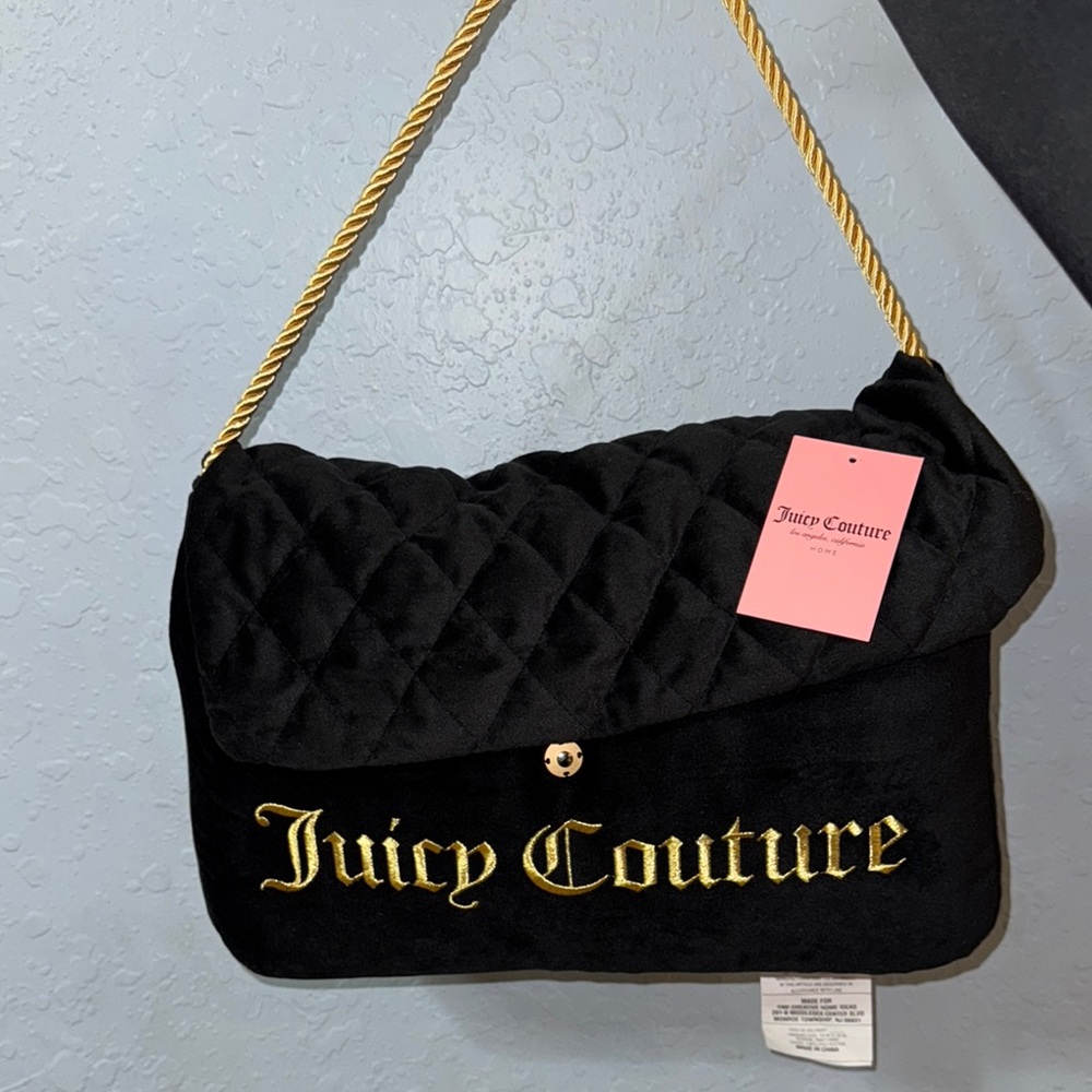 Juicy Couture Black Quilted PILLOW
